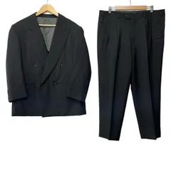 LANVIN(ランバン) ダブルスーツ メンズ美品  - 黒 ネーム刺繍のサムネイル