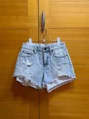 Alexander Wang 新 サギング デニム ショートパンツ / ライトブルー ハーフパンツ (24)のサムネイル