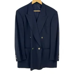 LANVIN(ランバン) ジャケット サイズST48-55 メンズ美品  - ネイビー 長袖/ダブル/ネーム刺繍/春/秋のサムネイル