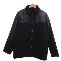 ナイジェルケーボン NIGEL CABOURN FLANNEL DONKEY JACKET ドンキージャケット カウレザー 牛革 50 紺 ネイビーのサムネイル
