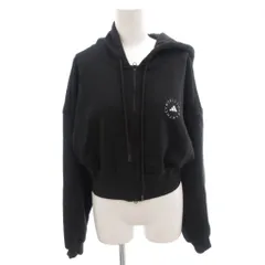 アディダス バイ ステラマッカートニー adidas by Stella McCartney パーカー フーディ クロップド M 黒 ブラック /FFのサムネイル
