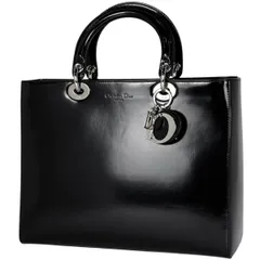 クリスチャンディオール Christian Dior レディディオール エナメル ハンドバッグ レザー ブラック レディース 【中古】のサムネイル