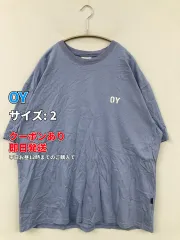 OY オーワイ Tシャツ/カットソー 2 ブルー ワンポイント ブランドロゴ バックプリント ロング丈 ミドル丈 半袖 クルーネック(丸首) メンズ レディースのサムネイル
