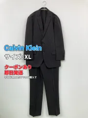 Calvin Klein カルバンクライン セットアップ XL ブラック リネン・麻 ナイロン ストライプ柄 シングル メンズのサムネイル
