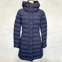 CAPE HORN ケープホーン　 TIERRA SRL ダウンコート ダブルジップ　ナイロン　ポリウレタン　ダウン　フェザー　フーデッド　ダウンジャケット　ネイビー 　42サイズのサムネイル