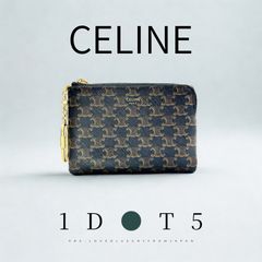 美品】CELINE セリーヌ フック付き コイン＆カードポーチ トリオンフ