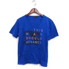 エムケーミッシェルクランオム MK MICHEL KLEIN HOMME プリント Tシャツ カットソー 半袖 丸首 コットン 綿 46 ブルー 青 /FT25のサムネイル