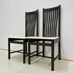 【IDC大塚家具】ダイニングチェア　ハイバック　椅子　牛革　２脚セットのサムネイル