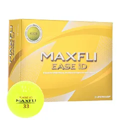 DUNLOP(ダンロップ) マックスフライ MAXFLI EASE ID2 1DZ(12球) [イエロー] ゴルフボール スーパーソフト ディスタンス系 飛距離重視 日本製 MADE IN JAPAN送料無料のサムネイル