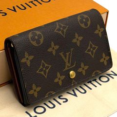 ルイヴィトン モノグラム ポルトモネビエ トレゾール 二つ折り財布