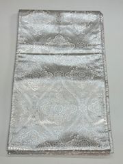 袋帯 シルバー 華文様 幾何学模様 袋帯 シルバー 華文様 幾何学模様 - メルカリ