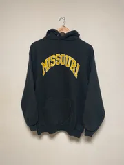 JANSPORT パーカー 黒　ジャンスポーツ　ミッソーリ　カレッジロゴ　260706のサムネイル