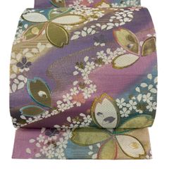 帯9338 ○Ashy suzanne 紗衣 正絹 片面全通 リバーシブル 袋帯 - メルカリ