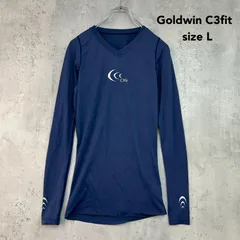 Goldwin C3fit ゴールドウイン シースリーフィット L インスピレーションロングスリーブシャツ ネイビー C3fit アンダーウェア コンプレッション インナー 長袖 Vネック 機能性 トップス スポーツ ランニング ★ ■◇ ◇■のサムネイル