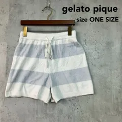 GELATO PIQUE ジェラートピケ スムーズィー 2ボーダー ショートパンツ LBLU ライトブルー レディース ルームウェア パジャマ 部屋着 ジェラピケ ボトムス ボーダー柄 ワンマイルウェア リラックス ★ ■◆のサムネイル