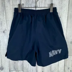 実物 USED 米軍 U.S.NAVY USA製 M.J.SOFEE ソフィー NAVY リフレクタープリント フィジカル ナイロン トレーニング ショーツ ハーフパンツ メンズ S サイズのサムネイル