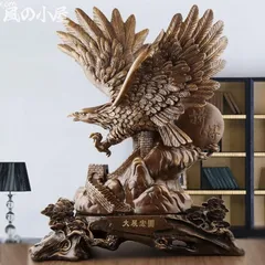【数量限定】鷹 タカ 置物 オブジェ アンティーク調 彫刻 風水グッズ 財運 金運 開運 運気アップ 瞑想 禅 幸運 開運 浄化 幸運 開運 厄除け スピリチュアル リビングのサムネイル