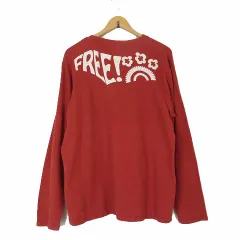 オーシャンパシフィック OCEAN PACIFIC ワッフル カットソー Tシャツ 長袖 ロゴ プリント L テラコッタ色のサムネイル