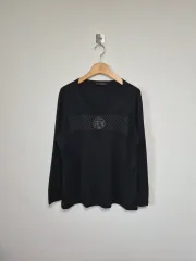 バルマン BALMAIN ブラック ビーズ ロゴ Y2K Tシャツ Free - T228のサムネイル
