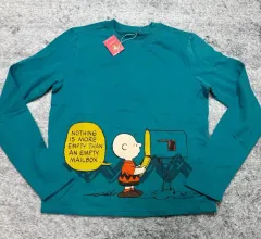 （新 商品）チャーリーブラウン SNOOPY スウェット Tシャツ (M)のサムネイル