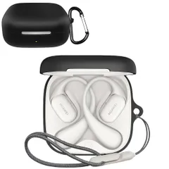 For HUAWEI FreeArc ケース YILLIONS 柔らかなシリカゲルのスポーツクールなデザイン 衝撃吸収 防水 防塵 軽量 紛失防止用のフックを搭載した スリムソフト ケースカバー HUAWEI FreeArc カバー（ブラック）のサムネイル