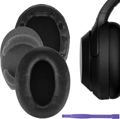 WH-1000XM3イヤーパッド交換防音イヤーパッドソニーWH 1000XM3ワイヤレスノイズキャンセリングヘッドホンと互換性-防音綿とプラスチックスティック付き（ブラック）のサムネイル