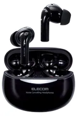 エレコム ワイヤレスイヤホン Bluetooth5.2 ノイズキャンセリング対応 AAC対応 軽量 完全ワイヤレス 耳せんモード 外音モード ブラック LBT-TWS15BKのサムネイル