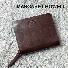 MARGARET HOWELL idea マーガレットハウエルアイデア 二つ折り財布 レザー ダークブラウンのサムネイル