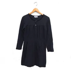 ソニア ソニアリキエル SONIA SONIA RYKIEL ニット フレア ワンピース 長袖 ひざ丈 ハートポケット コットン 綿 40 チャコール /FT46のサムネイル