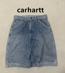 80's carhartt 100周年 ダブルニーホワイト ペンキ ハーフパンツ