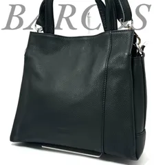【B5800】 BARCOS バルコス 2way ハンドバッグ ショルダーストラップ レザー ブラック 肩掛け レディースのサムネイル