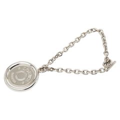 LOEWE 【レア】ロエベ  バッグチャーム キーホルダー シルバー LOEWE ロエベ キーホルダー コインモチーフ バッグチャーム シルバー