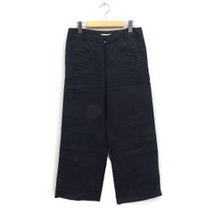 pas de calais パドカレ コットンリネンツイルワイドパンツ34日本製