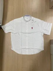 アミ ami ハートロゴ コットン 半袖 シャツ 白 Lのサムネイル