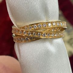 K18 3連 フルエタニティリング 1.5ct 6.6g 約12.5号 - メルカリ