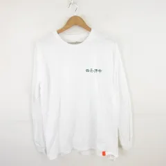トニータイズサン TONY TaizSun  FORTY FIVE別注 Tシャツ 長袖 四茶拝布 プリント 白 L *A883 のサムネイル