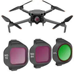 新品 DJI Mini 5 Pro 対応 フィルター レンズフィルターキット 光学ガラス 高透過率 多層コーティング 防水 傷防止 耐油 オールラウンドな保護 追加レンズ (CPL+ND16+ND64)のサムネイル