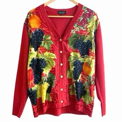 GUCCI グッチ  ウール シルク 切り替え ニット カーディガン レディース Lのサムネイル