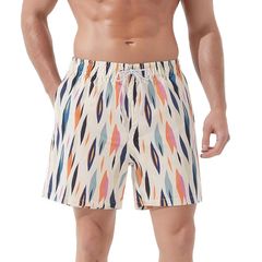 [U-Trend] Men's Swimwear, Surf Shorts, Pool/Water Use, Swim Trunks, Hot Springs, Junior High School Boys, Swimming Shorts, Boat Shorts, Swimwear, Men's, Beach Play, XL, Flat Strip 0