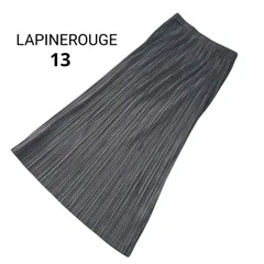 LAPINEROUGE ラピーヌルージュ プリーツスカート ウエストゴム 体型カバー 13号 グレーのサムネイル