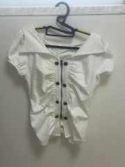 UNITED ARROWS パフスリーブ ギャザーブラウス 白 - メルカリ