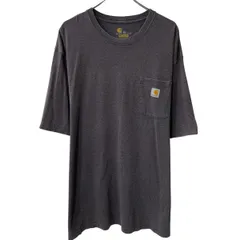 Carhartt 半袖 ロゴTシャツ 2XL グレー系 カーハート プルオーバー クルーネック 胸ポケット ロゴ刺繍 カットソー 夏物 a807-5849のサムネイル