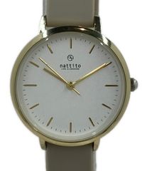 美品 ナティート 腕時計 YM031 クオーツ ホワイト レディース nattito