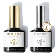対応 LED 速乾 UV セット ベースコート&トップコート 7ml トップコートキット ジェルネイル Modelonesのサムネイル