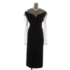 クヌースマーフ KNUTH MARF off shoulder design one piece オフショルダーデザインワンピース ロング XS 黒 ブラック シースルー 長袖 KM24SG09 /RR6のサムネイル