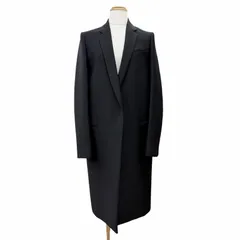極美品△CELINE セリーヌ 2 8H28/7107 フィービー期 クロンビー ウール ロング コート ブラック 34 イタリア製 正規品 レディースのサムネイル