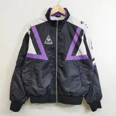 90s le coq sportif ルコックスポルティフ ジップアップ ジャケット ブルゾン  切替 スポーツ Y2K 平成 ブラック M G357のサムネイル