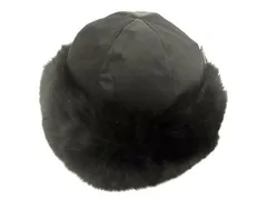 MONCLER モンクレール ハット フライトキャップ A2-093-00361-00-04992 ブラック系 ナイロン100%×フォックスファー ユニセックス 美品のサムネイル
