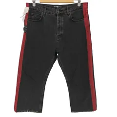 バレンシアガ BALENCIAGA サイドライン ブラックデニムパンツ メンズ  33のサムネイル
