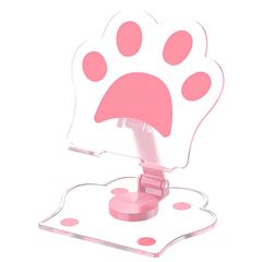 [エンプティオ] 可愛い ねこ スマホスタンド 折りたたみ デスク スタンド 卓上 スマホホルダー 置くだけ ピンク [ピンク]